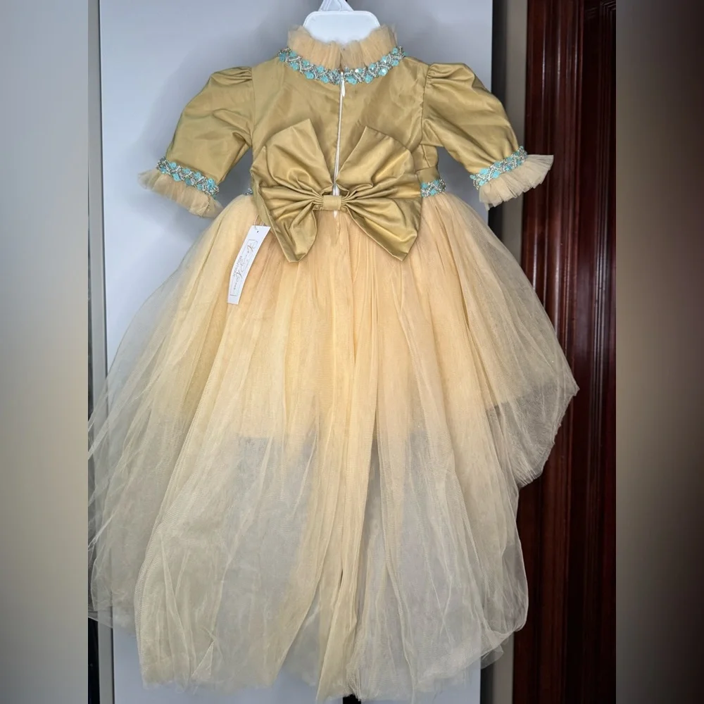 Handmade Elegant Gold dress inspired by Disney Princess